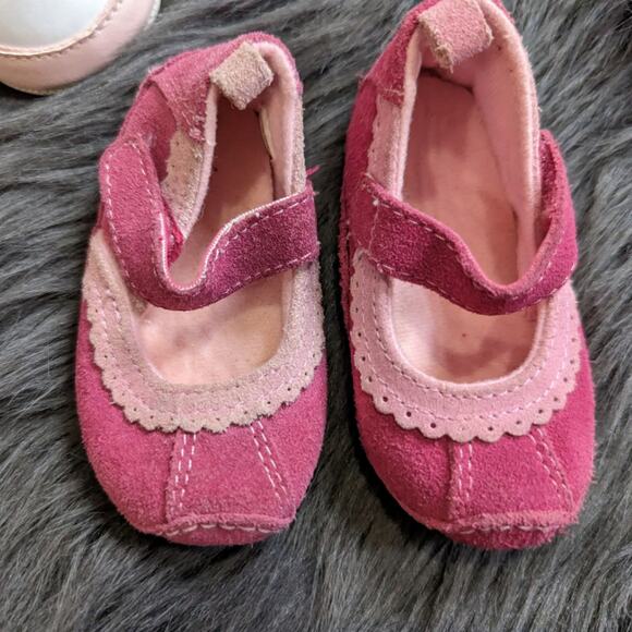 Infant Baby Girls 3 piece shoe bundle sz 1 & 2 - Picture 2 of 5